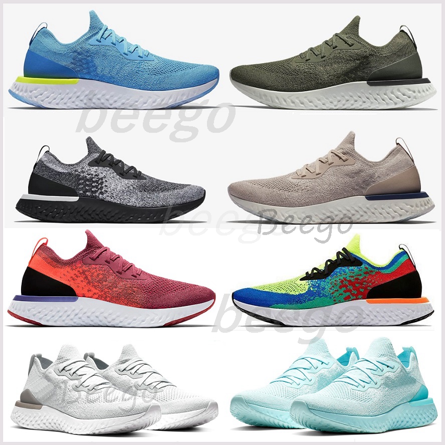 

EPIC React Fly Knit V1 V2 Running Roller Shoes Belgium Pewter White Pink mens womens Grey Volt Black Blue Burgundy Trainers Sport Sneakers shoe 30oJ#