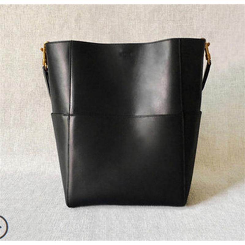 

70% off discount store Simple broadband One Shoulder Messenger Large Capacity leather women's bag sangle Bucket Bag