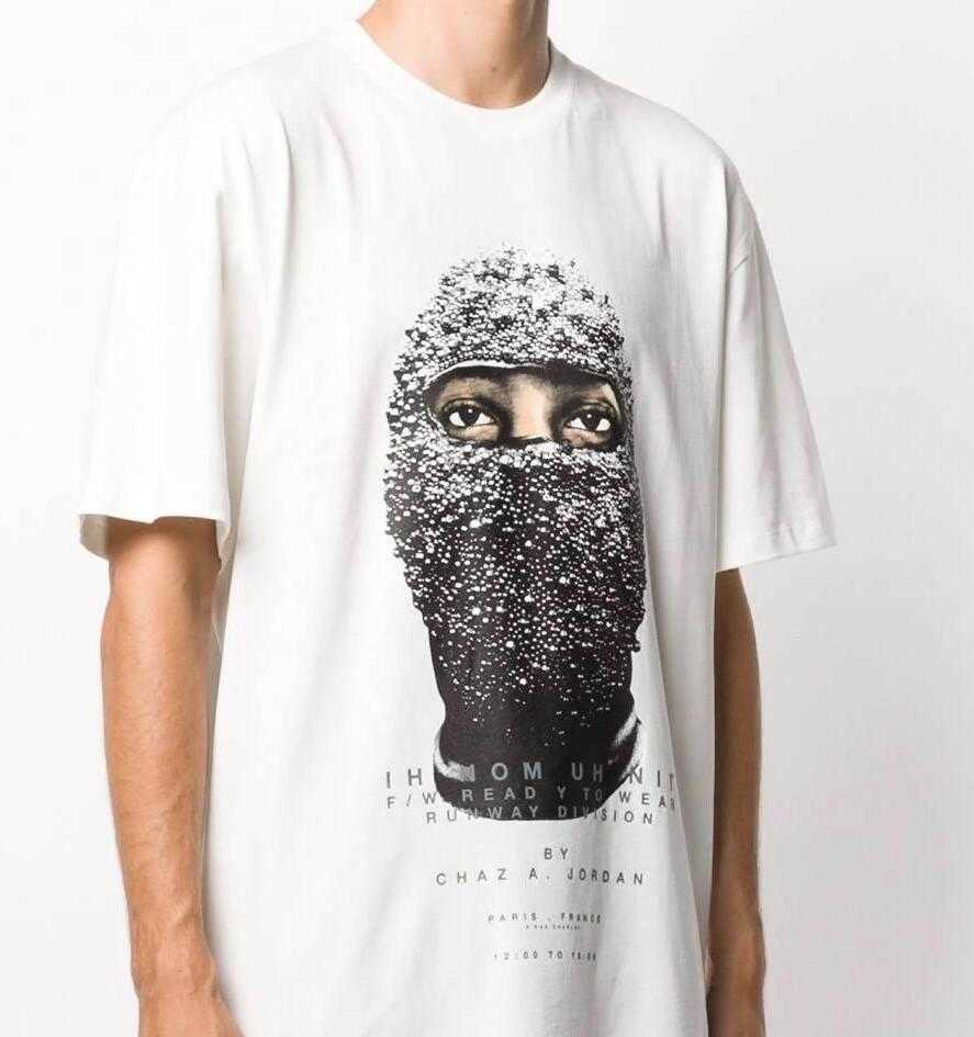 

21SS NEW kanye west Pearl Mask IH NOM UH NIT RELAXED MASK T Shirt Unisex Men Women Heavy Fabric Streetwear T-Shirts Top Tees