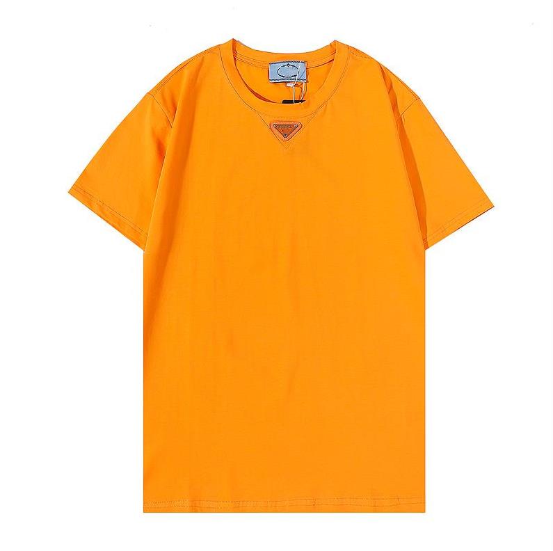

2021 Men newly Luxury Casual T-shirt men's Wear designer Inverted triangle Short sleeve 100% cotton high quality wholesale black white Orange size S~2XL