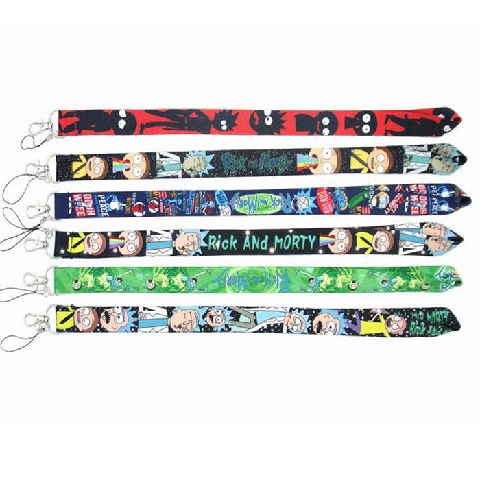 

Cartoon Anime Rick Morty cellphone Lanyards key Chain Neck Strap Keys Camera ID Card mobile phone strings