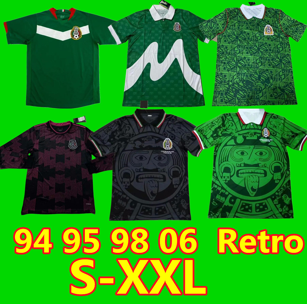 

2006 MEXICO RETRO soccer jerseys RAFAEL MARQUEZ HOME AWAY 1994 1995 1998 WORLD CUP FINAL uniform long sleeve Football shirt VINTAGE BLANCO black red camiseta, Grey