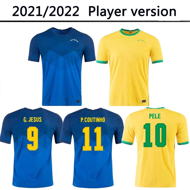 

BrazilS 2020 2021 Camiseta de futbol Player version PAQUETA NERES COUTINHO football shirt FIRMINO JESUS soccer jersey MARCELO 2021 maillot de foot Brasil, Yellow