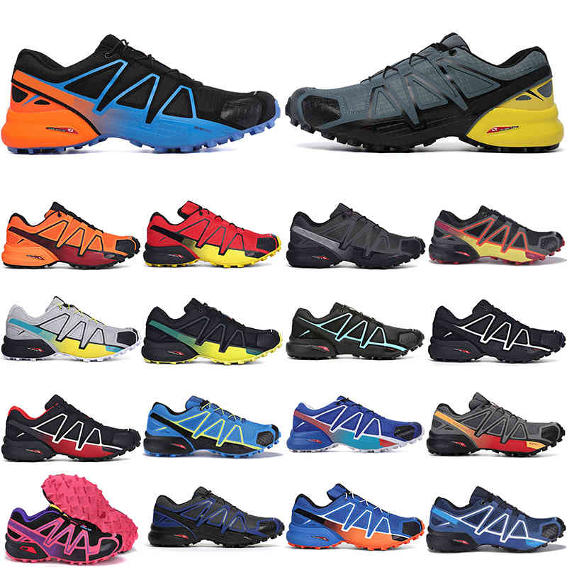 

original speed cross 4 Outdoor mens Running Shoes SpeedCross runner IV #35 Navy Blue Green Pink Trainers Men Sports Sneakers chaussures, Color #3