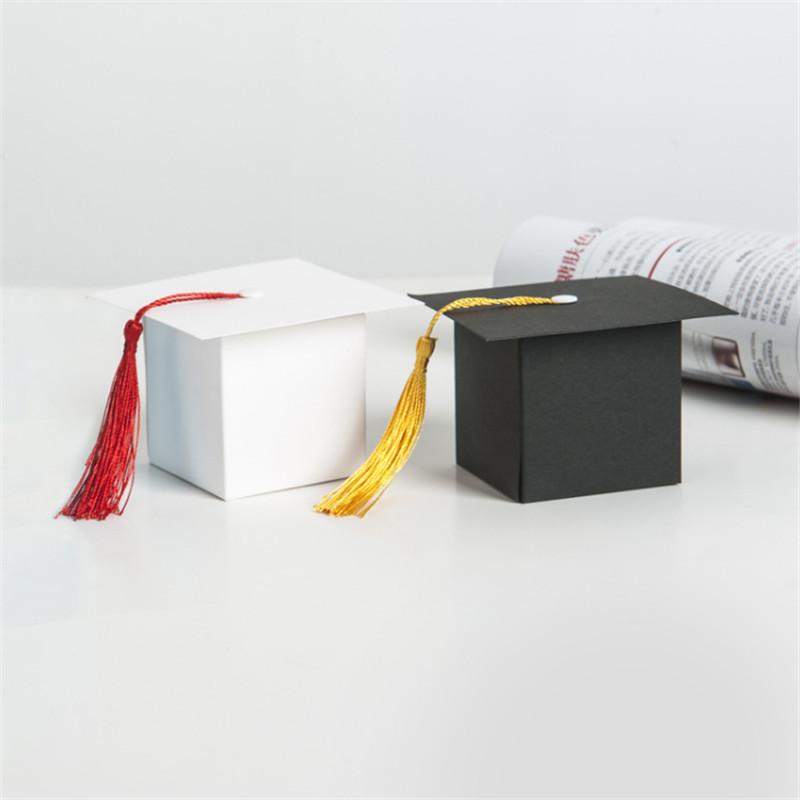 

Party Decoration 10pcs Graduation Bachelor Hat Candy Box 2021 Celebration Gift Crafts Supplies