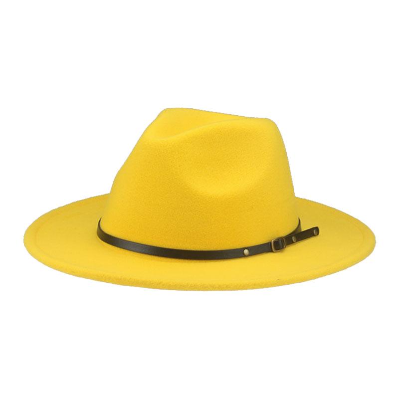 

Wide Brim Hats Women Solid Camel Khaki Panamas Outdoor Cowboy Cowgirl Fedora Hat Belt Formal Wedding Decorate 2021 Gorras Para Mujer