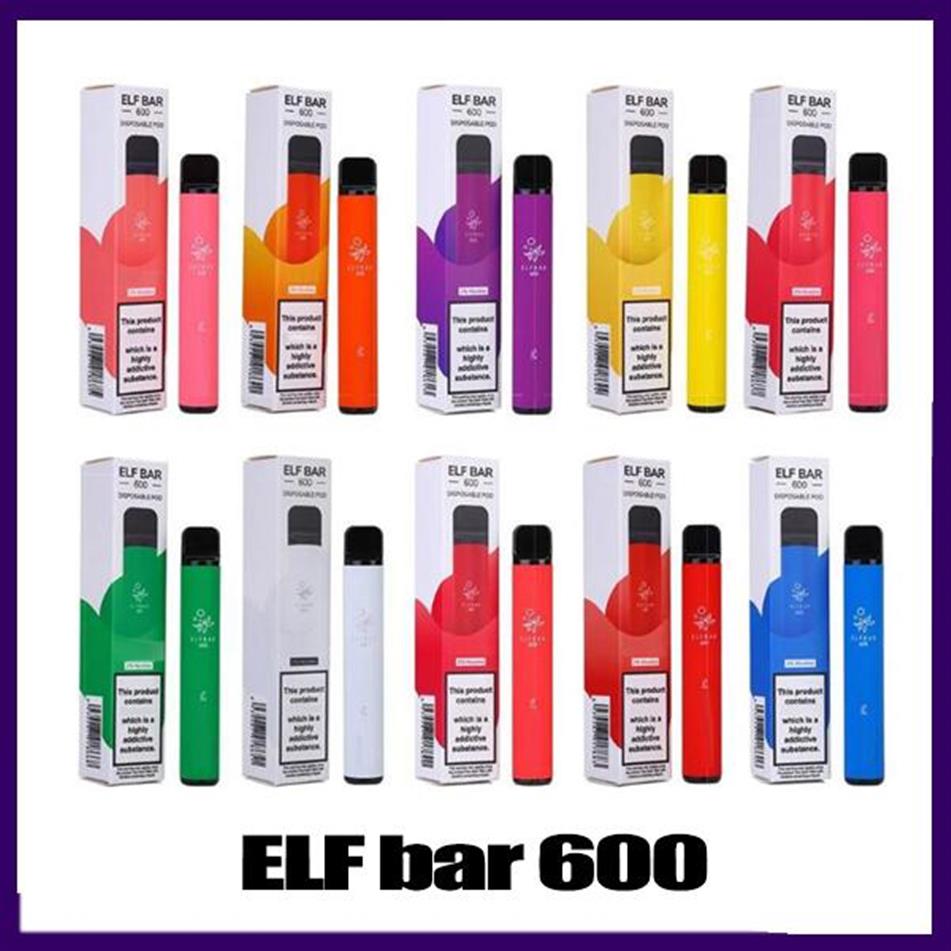 

ELF BAR Disposable Electronics cigarettes Pod Device kit 600puff Prefilled Portable Vape pen Stick E-Cig VS Bang XXLa58