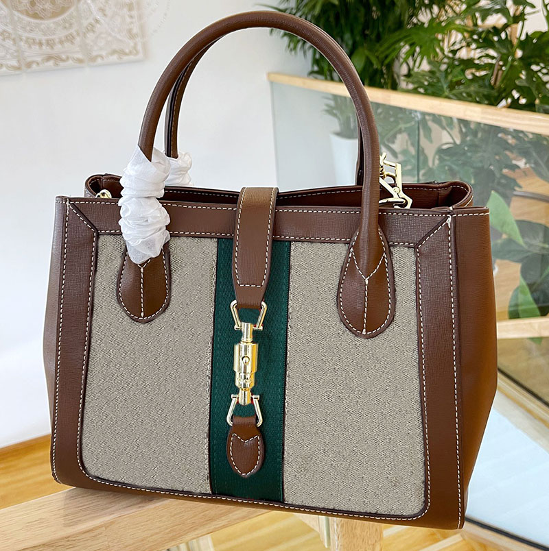 

21ss 1961 totes vintage leather red and green striped handbag designer luxury shoulder bag briefcase, Not sale