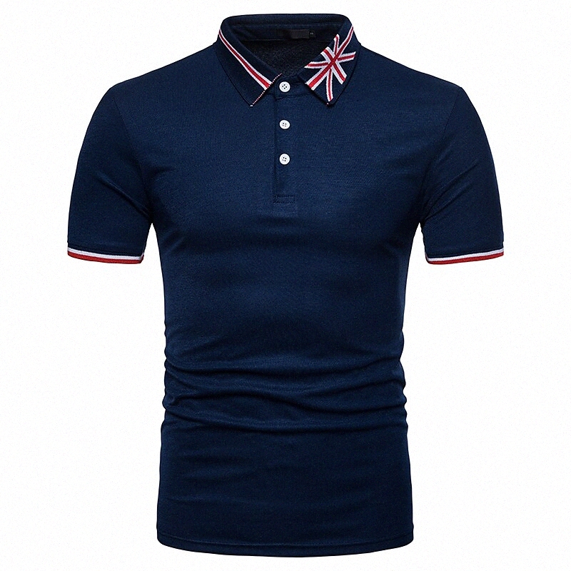 Chemise de golf pour hommes Tennis Chemise de tennis à rayures colorées de couleur solide Collier quotidien week-end patchwork Housses à manches