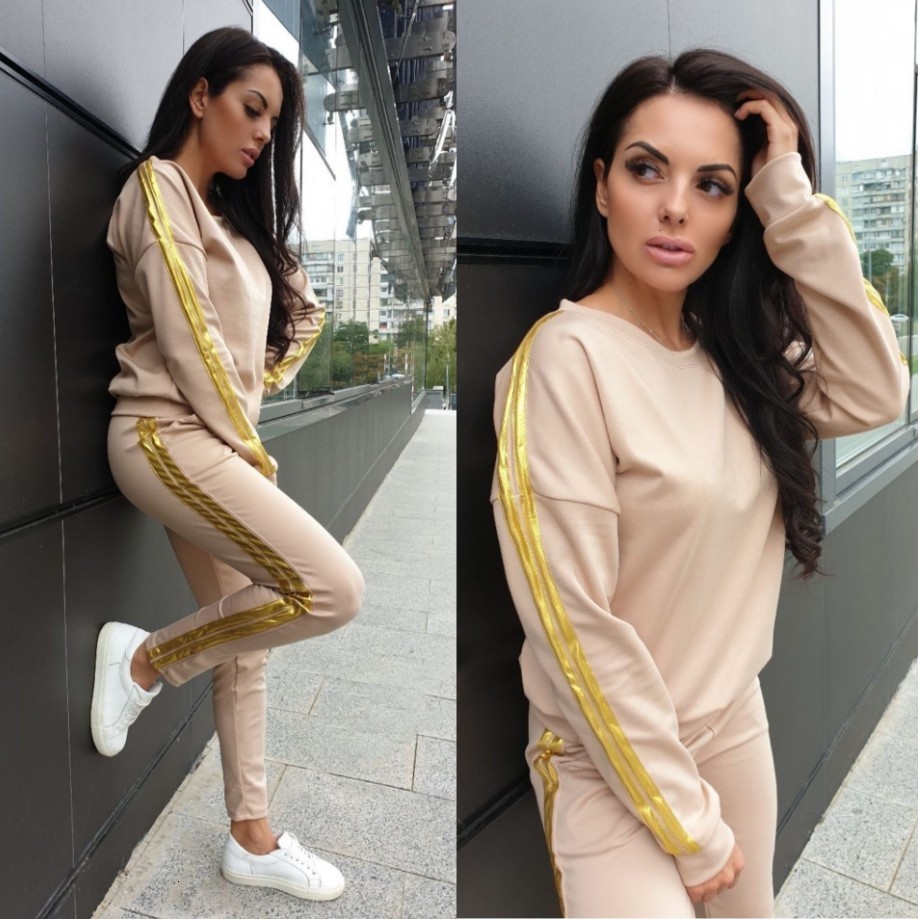 

5 colors Casual Tracksuit Women Two Piece Set Autumn Outfits Printed Sweatshirt Jacket and Pants Set Ladies Fashion Sweat Suits, Gray