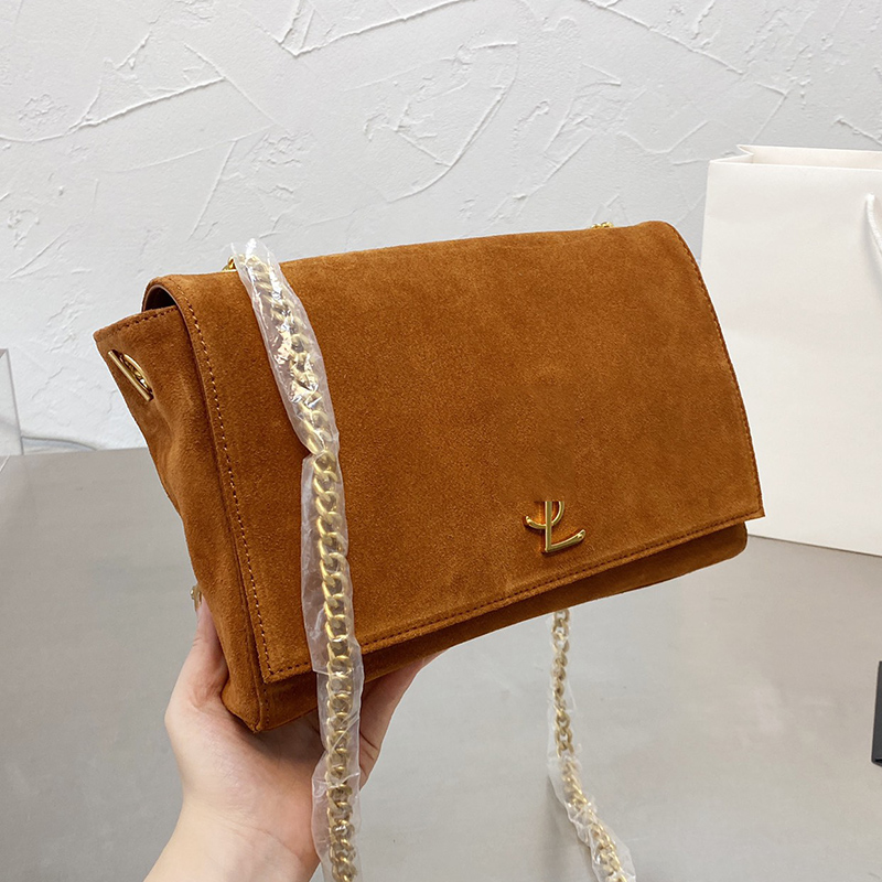 

Designer Women SL Messenger Shoulder Bag Luxurys Designers Bags Paris Brand Nubuck Leather Crossbody Handbag Woman Fashion Double Straps Flag Clutch Handbags, Black