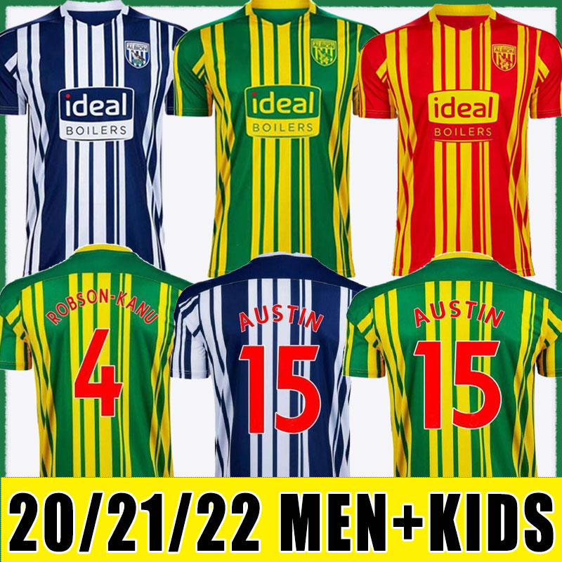 

WEST 20 21 BROMWICH ALBION home soccer jersey 2021 away football shirt kit camiseta de futbol BROM MEN + KIDS Robson-Kanu uniform SHIRTS, Third