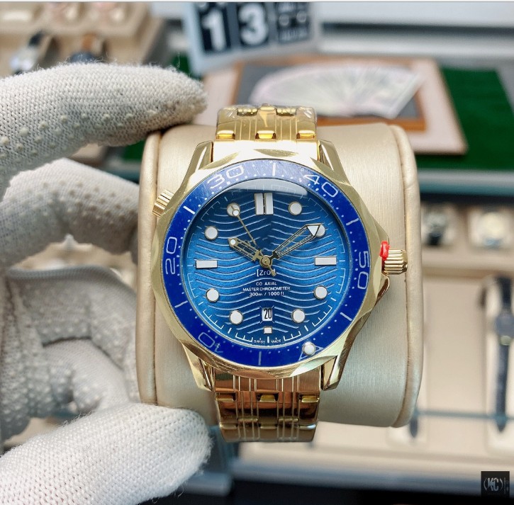 

44MM Omeg Top Brand Clock Automatic date Gold Watches Luxury Fashion Men And Women Steel Band Quartz Movement Rose-Gold Silver Leisure Wrist Watch, 07