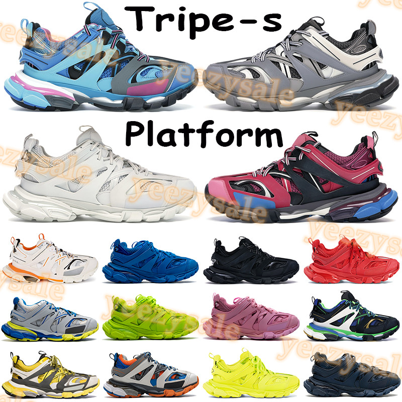 

2021 triple s 3.0 casual shoes fashion men sneakers Runner Blue Grey White Orange Trainer Lime red pink women trainers US 6-12, Bubble wrap packaging