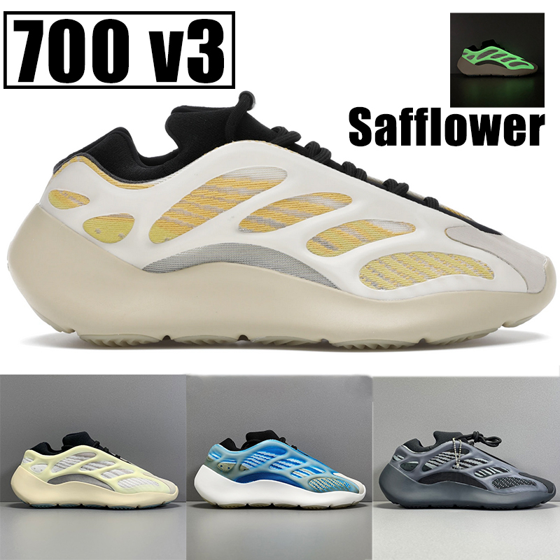 

2021 Newest 700 V3 Safflower reflective mens running shoes Azareth Azael alvah clay brown high quality men women sneakers US 5-11, Teal blue