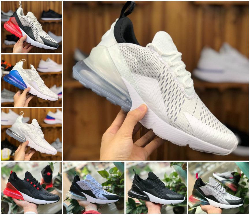 

270 Triple white UNC running shoes Fuchsia Volt black Anthracite BARELY ROSE Dusty Cactus University Red blue Grape Olive 270s men women trainers sports sneakers, Box