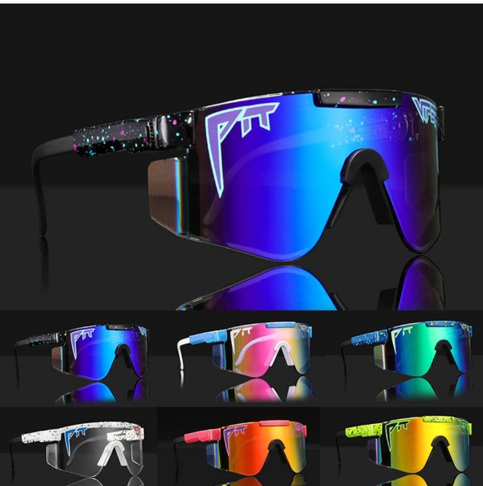 

High quality pit Cycling Sunglasses Oversized Sports Men Original Sport google Outdoor windproof eyewear Polarized Lens Viper A piece of Women's protective