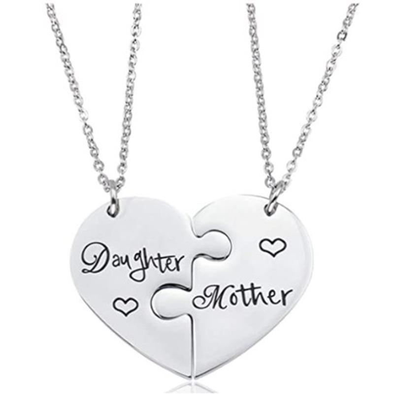 

Pendant Necklaces Mother Daughter Necklace Gifts Mom From For Christmas Mother's Day, Silver