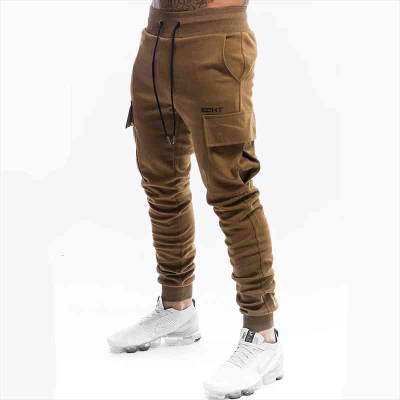 

joggers sweatpants casual cargo fitness women pant bottoms skinny sportswear black trousers male multi-pocket cotton track