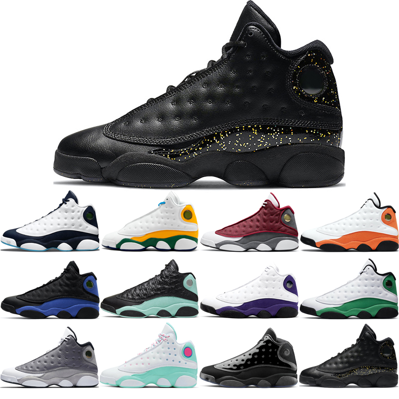 

man basketball shoes 13s fashion Atmosphere Grey Aurora Green Cap and Gown Gold Glitter Hyper Royal Island Lakers Lucky Obsidian Playground Flint Starfish