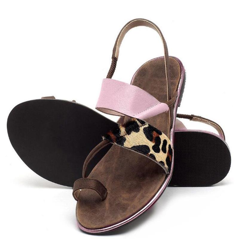 

Sandals Womens Clip Toe Soft Leather Ladies Zebra Flat Slip On Woman Casual Comfortble Beach Female Summer Fashion Shoes 2021, Blue