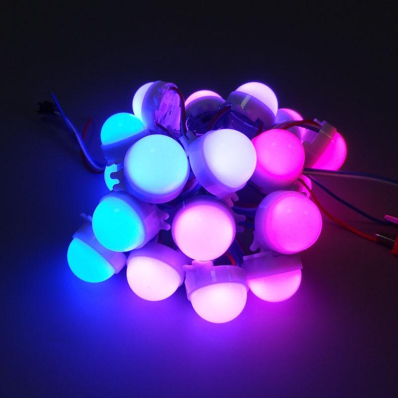 

2021 DC12V WS2811 30mm Diffused LED Pixel Module Full Color 3 LEDs 5050 RGB led lamp string D30 modules waterproof