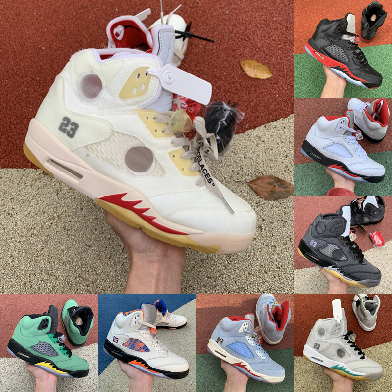

high quality Jumpman 5 5s Top 3 Fire Red Michigan Mens Basketball Shoes Retroes Black Grape Fresh Prince Black Muslin Satin Bred Sneakers Tr