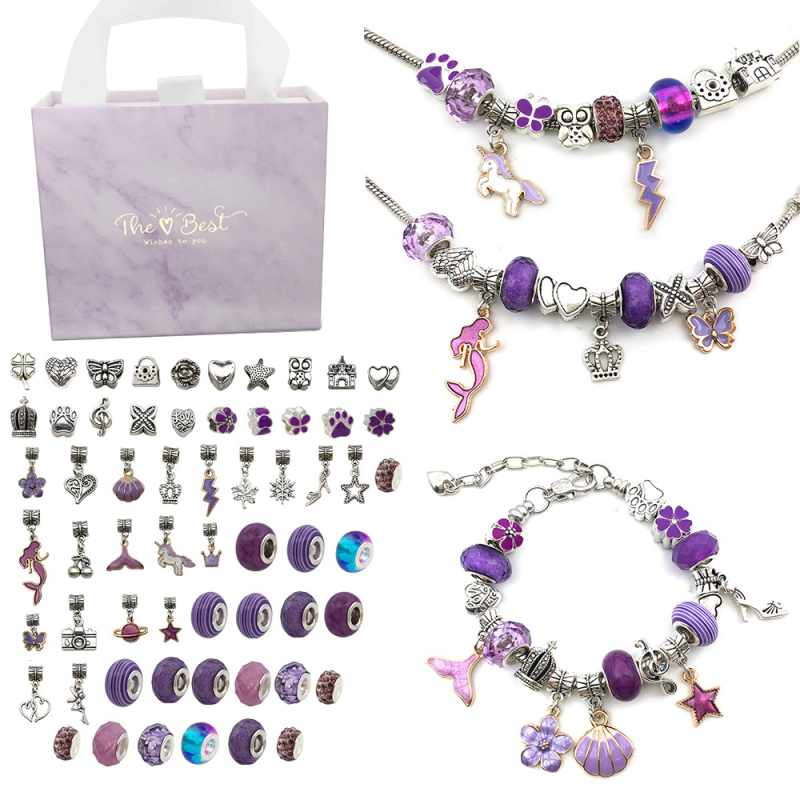 

Popular Design Creativity DIY Handmade Crystal Alloy Charm Bracelet Jewelry