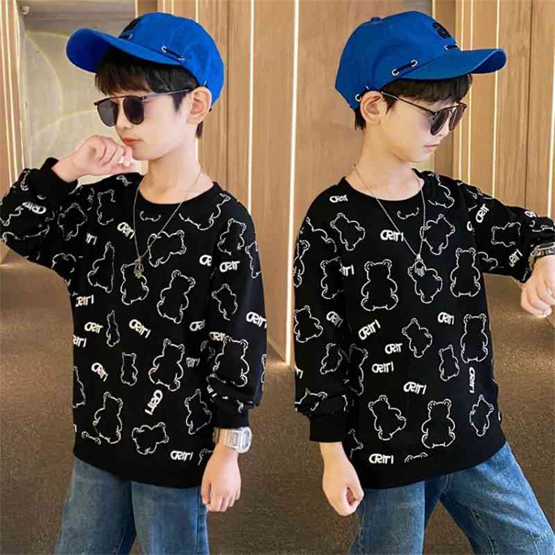 

Children's clothing girls' sweater 2021 new model spring and autumn middle school boys' hoodless fashion Pullover Top