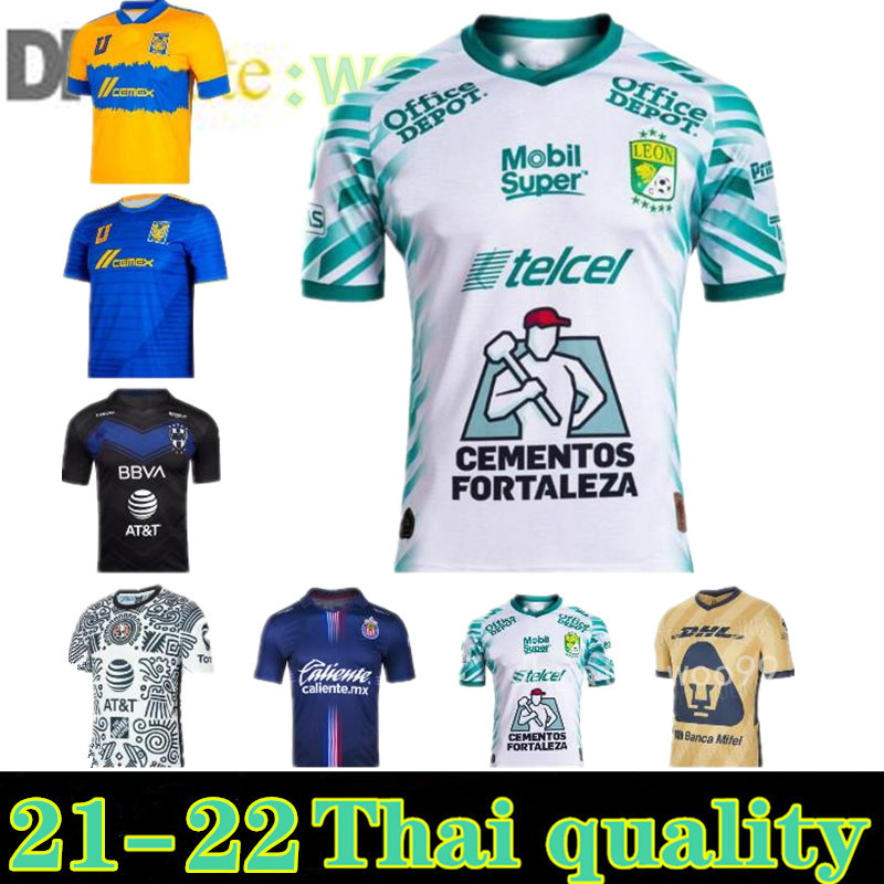 

liga mx 21 22 Club America Soccer Jerseys third 2021 2022 mexico Xolos de Tijuana Tigres UNAM Chivas Cruz AzuI LEon Football Shirts, Colour