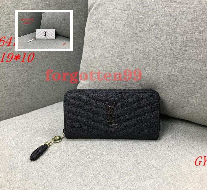 

38 sell ysl women high quality leather wallet purse Clutch Coin Purse Business card holder Credit card package Key case Bank card package, Black;brown
