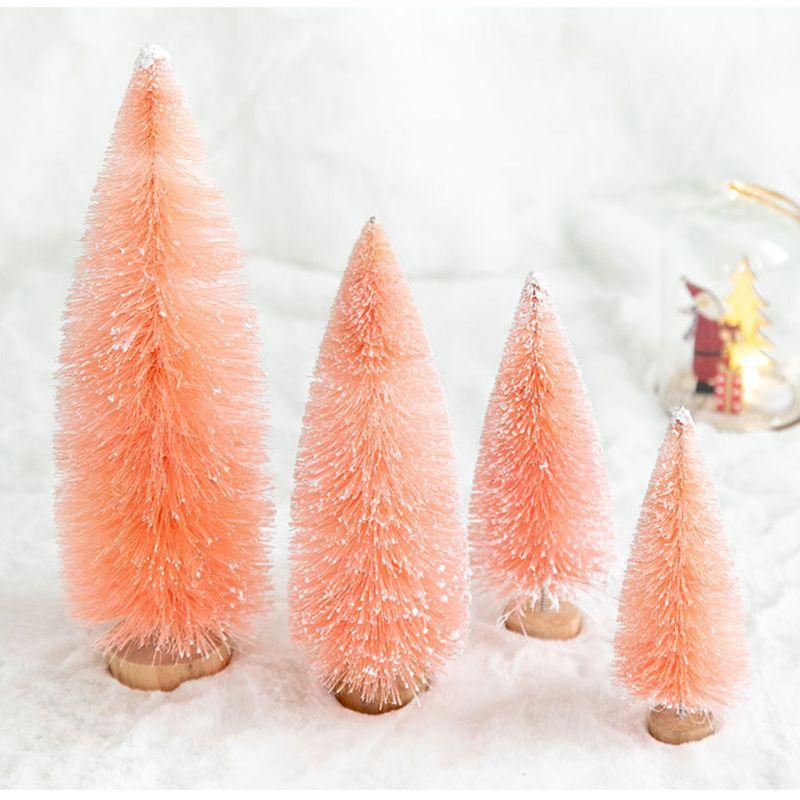 

Christmas Decorations Small Flocked Artificial Tree Snow Globe Décor Cute Unique Mini Frosted Bottle Brush Trees Pretty Holiday Part N19 21