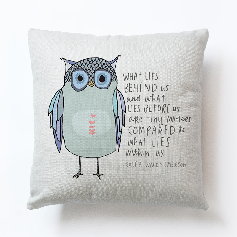 sense of design pillow cushion pillow cover owl simple animal lovely sofa car cushion without core