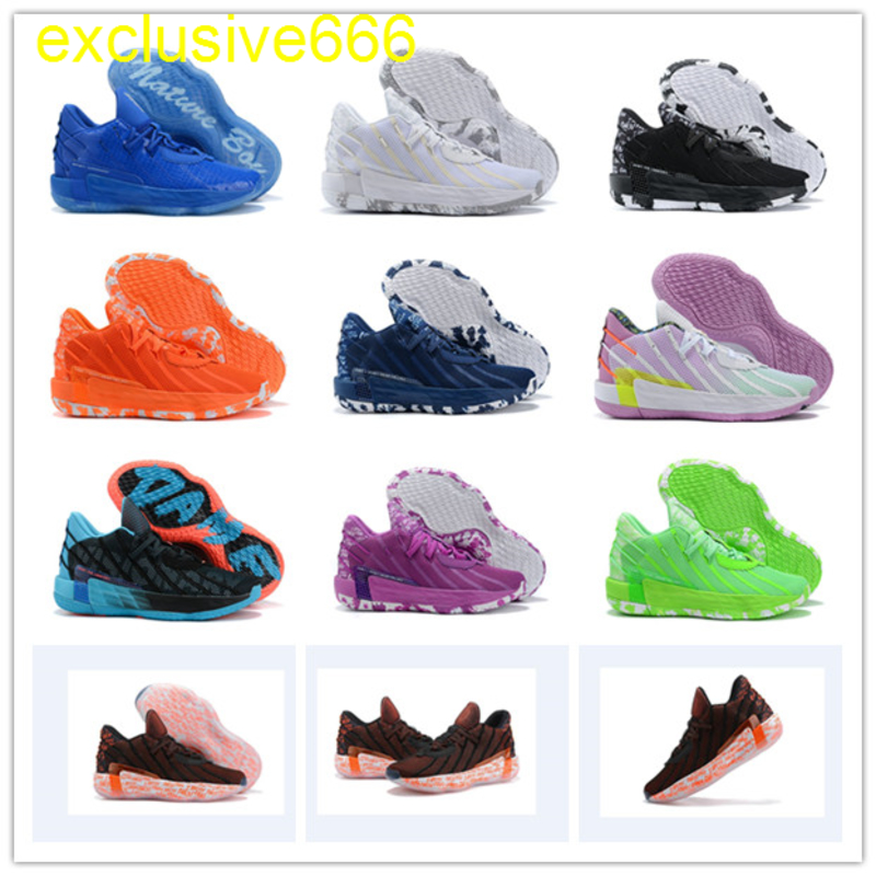 

2021 New Popular Mandarin Duck Dame 7 Dark Blue Mens Basketball Shoes For High Quality Purple Sports Trainers Lillard 7 Sneakers