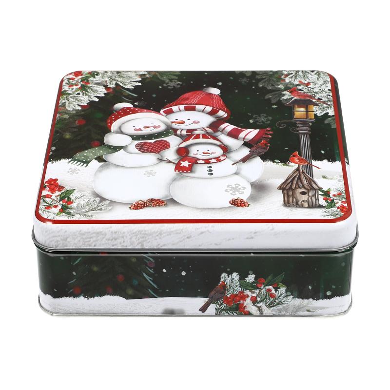 

Gift Wrap 1 Pc Christmas Tinplate Jar Candy Case Biscuit Adorable Storage Box