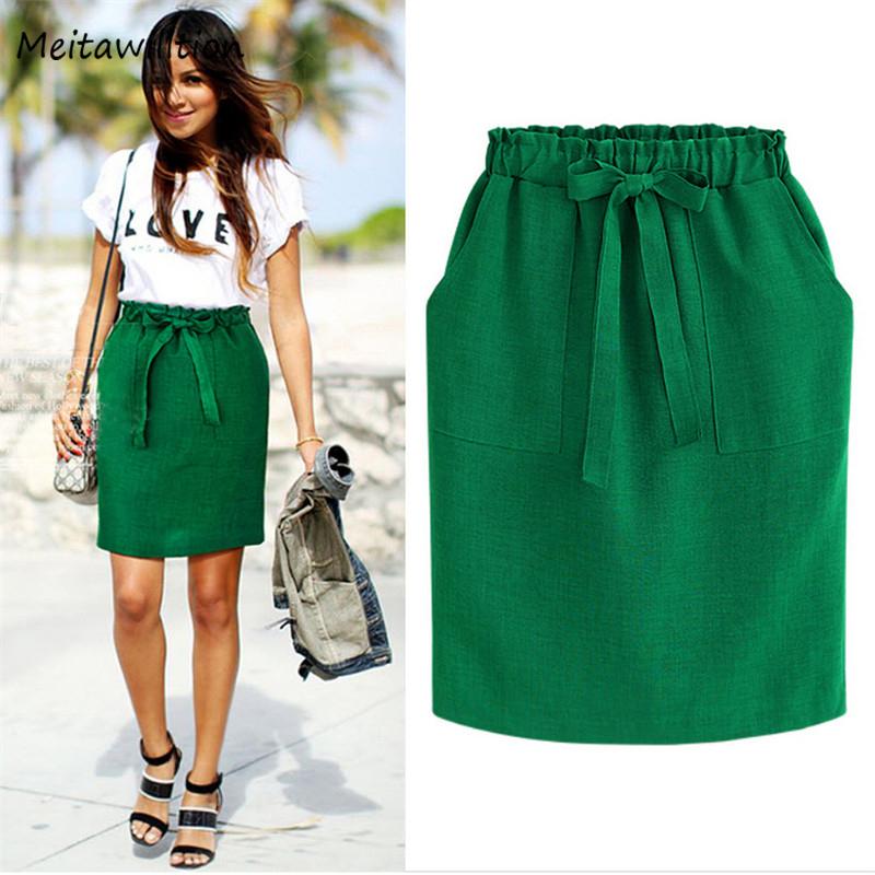 

Skirts 2021 Summer Spring Elegant Women Ladies Bow Elastic High Waist Pencil Female Office Hip, Zz01 wine