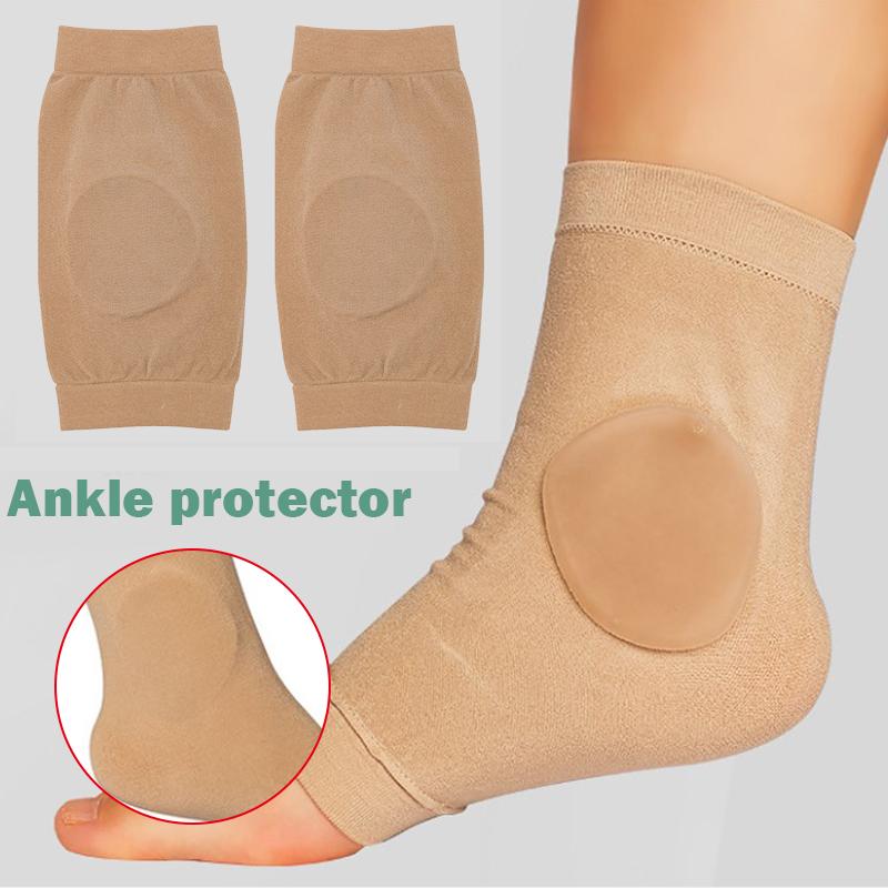 

Pair Of Ankle Bone Protection Socks Malleolar Sleeves With Gel Pads For Boots/Skates/Splints/Braces HA Support, As show