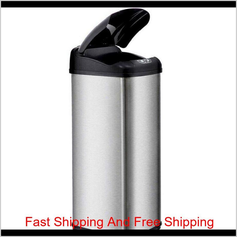 

Waste Bins 13 Gallon Touch Sensor Matic Stainlesssteel Trash Can Kitchen 13G Doonb Bu3Nk