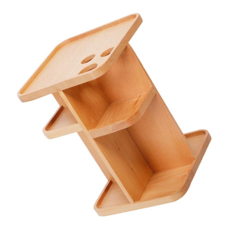 

Hooks & Rails 1pc Cosmetics Storage Rack Creative Desktop Cosmetic Stand For Home (Log Color)