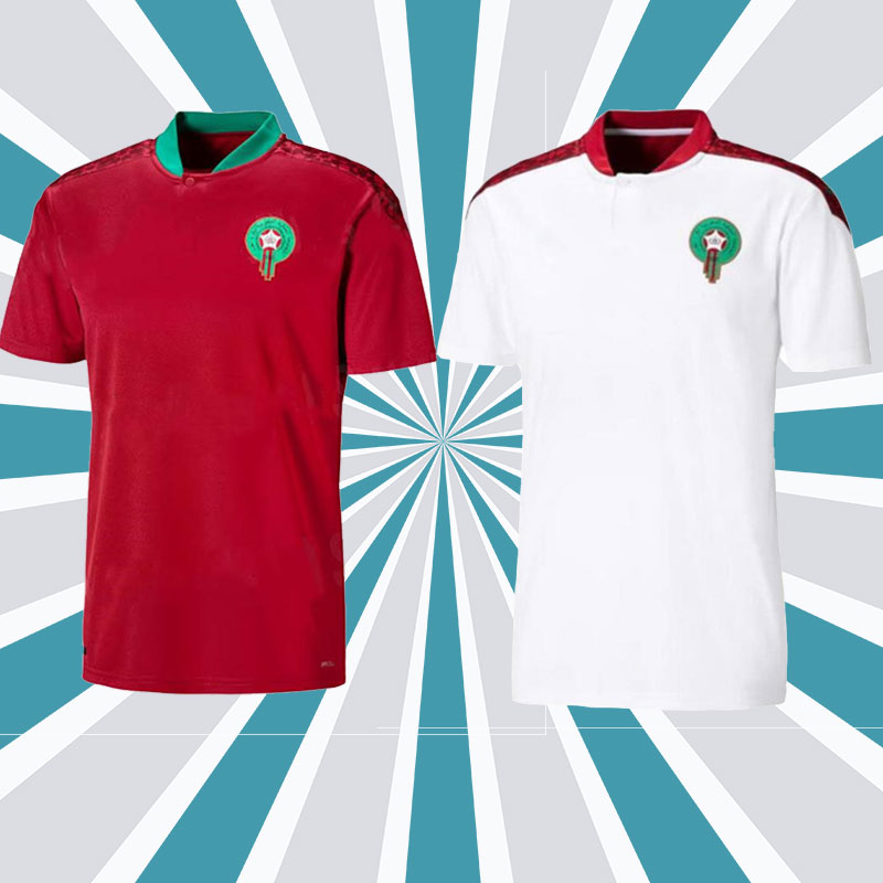 

2021 Morocco soccer jerseys home away 20 21 maillot de foot Ziyech Boufal FAJR Munir Ait Bennasser Amrabat football shirts