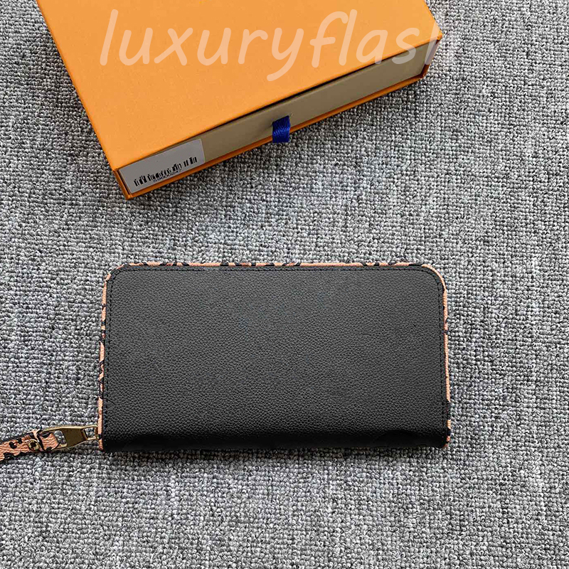 

2021 Latest Leopard Edge Wallets High-quality Luxurys Leather Clutch womens Designers Coin Purse Card Holder, With box(do not buy)