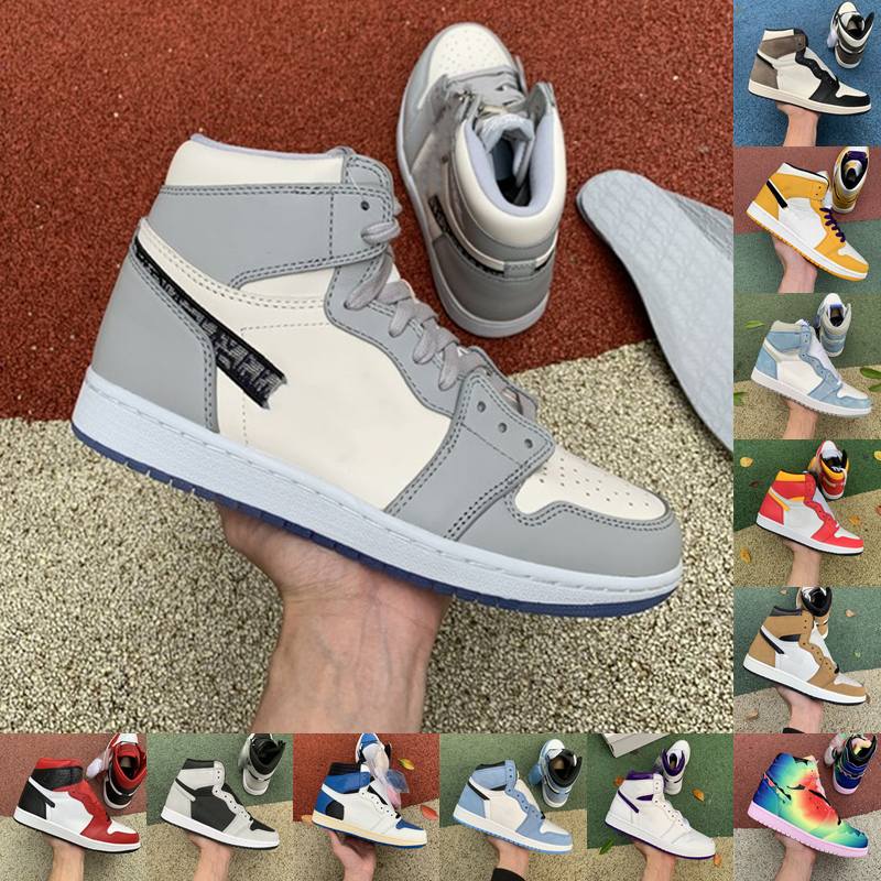 

J Balvin High 1 Basketball shoes Jumpman 1s University Blue Hyper Royal Fragment men women sneakers Obsidian UNC Satin Snake Chicago Dark Mocha trainer sports shoe, Not sold separately