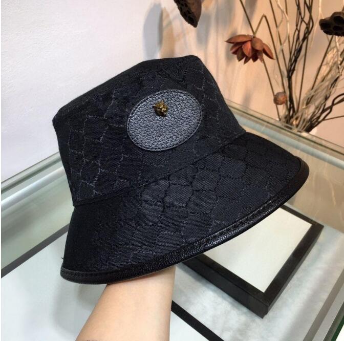 

Fashion designer letter men's women's folding hat black fisherman beach visor wide brim hat folding women's bowling hat