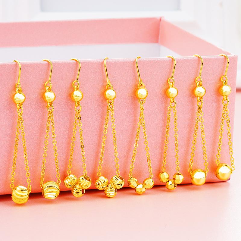 

Dangle & Chandelier 2021 24K Gold Tassel Earrings Female Long Paragraph Geometric Pendant For Women Wedding Fashion Jewelry Gifts, Silver