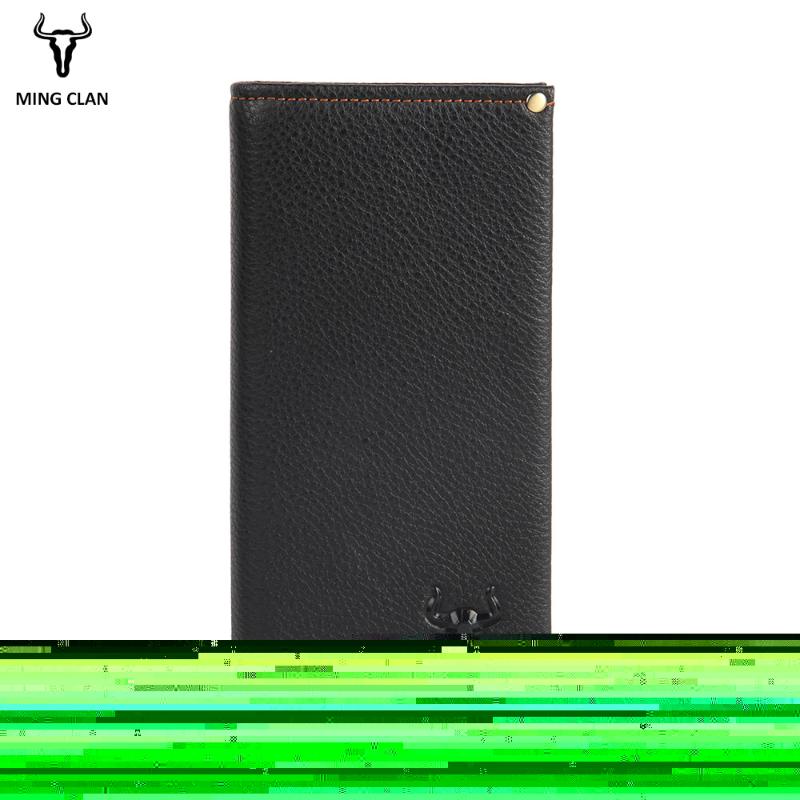

Wallets Mingclan Genuine Leather Long Wallet Men Female Male Card Holder Clutch Coin Purse Portemonnee Rfid Portfolio Bags, Red;black