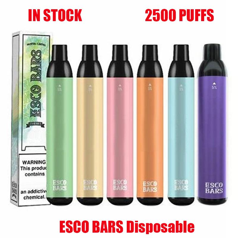 

ESCO BARS Disposable E cigarettes Pod Device Kit Mesh Coil 5% Strength 2500 Puffs 1000mAh Battery 6ml Pre-filled Cartridges Stick Vape Pen V