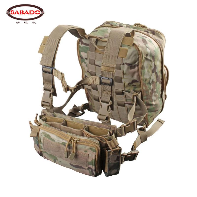 

Outdoor Bags MOLLE Chest Rig Mochila Military Vest Flatpack Tactical Backpack Armor Rifle AK M4 Hanger Nylon Rucksack Hunting Army Bag, Black