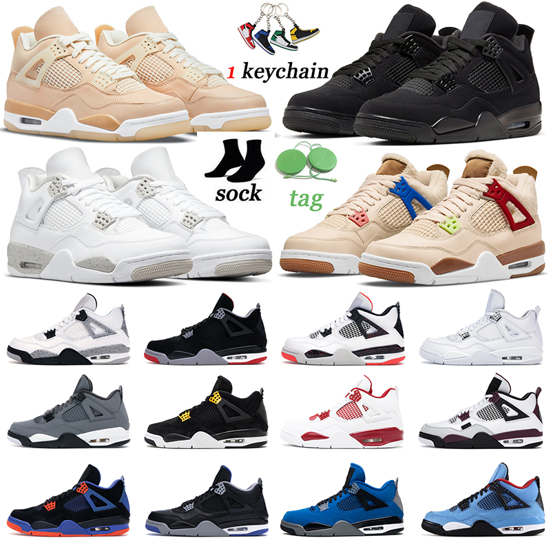 

4s Jumpman 4 Men Basketball Shoes Wild Things University Blue Red Thunder Veterans Day Taupe Haze Shimmer Mens Women Trainers Sports Sneakers, 4s diy