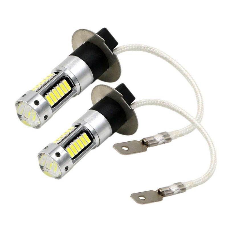 

Car Headlights 2Pcs H3 4014 30SMD 25W 6500K Ultra White 550LM Fog Light LED Lamp Bulb