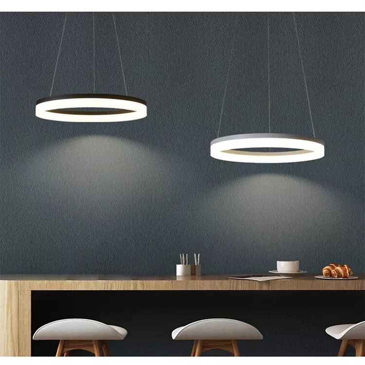 

Chandelier ring creative simple acrylic cover aluminum lamp body led light source for living room bedroom shop office FD-1574